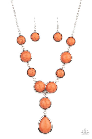 Terrestrial Trailblazer Necklace and Turn Up The Terra Bracelet - Orange