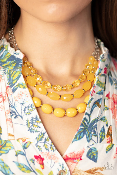 Tropical Hideaway Necklace and  - High Tide Hammock Bracelet- Yellow