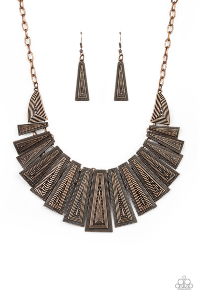 Metro Mane Copper Embossed Necklace