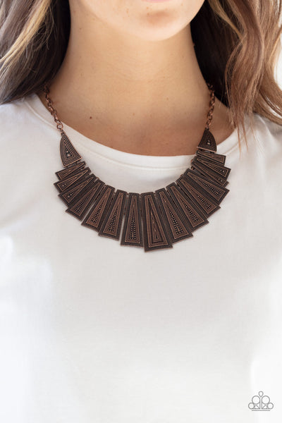 Metro Mane Copper Embossed Necklace