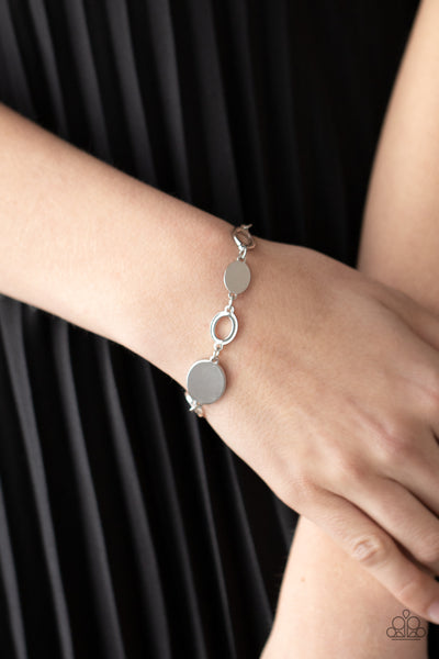 Working Oval time Silver and Oval and Out Silver Bracelet Set