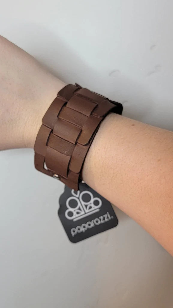 Plainly Plaited Brown Urban Bracelet Fashion Fix Exclusive January 2023