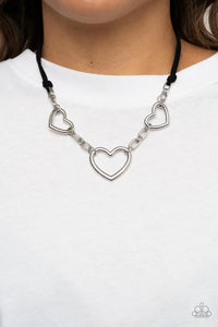 Fashionable Flirt - Black Heart Necklace