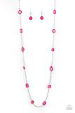 Glossy Glamorous Pink Necklace