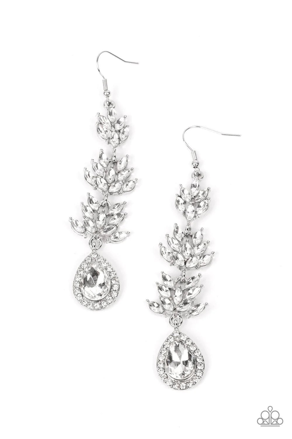 February 2023 LOP- Water Lily Whimsy White Earrings